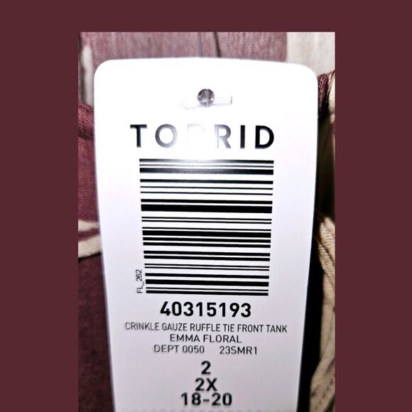 TORRID PLUS SIZE Washable Crinkle Gauze Ruffle Tie Front TankโTop - Picture 13 of 16